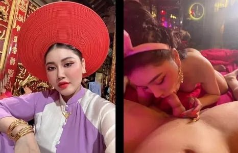 Cô gái dâm đãng Trang thích bú cặc người trong lễ cúng