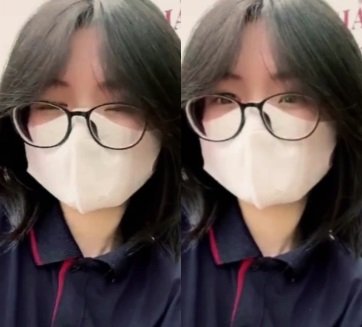 Em học sinh Ngọc Lam xinh đẹp và quyến rũ đam mê kính cận